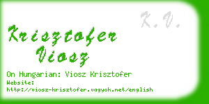 krisztofer viosz business card